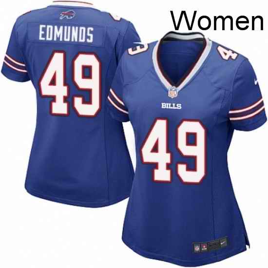 Womens Nike Buffalo Bills 49 Tremaine Edmunds Game Royal Blue Team Color NFL Jersey